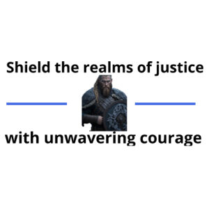 Shield of Justice Cup Design